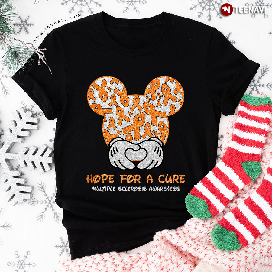 Mickey Mouse Hope For A Cure Multiple Sclerosis Awareness T-Shirt