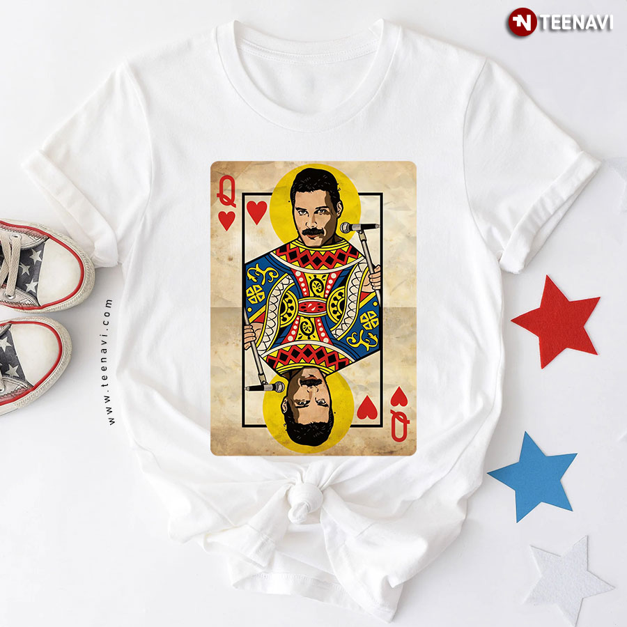 Freddie Mercury Playing Card Funny Design T-Shirt