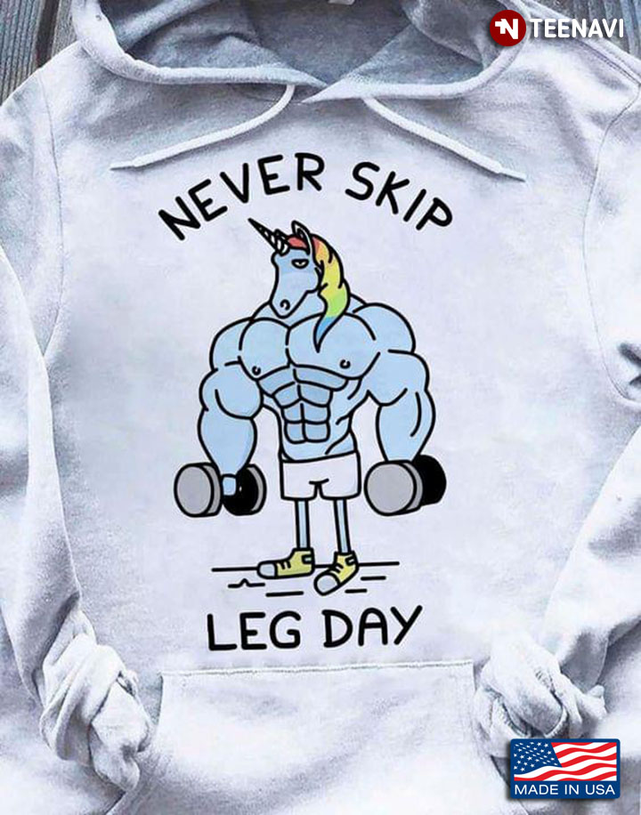 Unicorn Lifting Weights Never Skip Leg Day