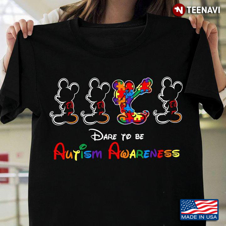 Dare To Be Autism Awareness Mickey Mouse