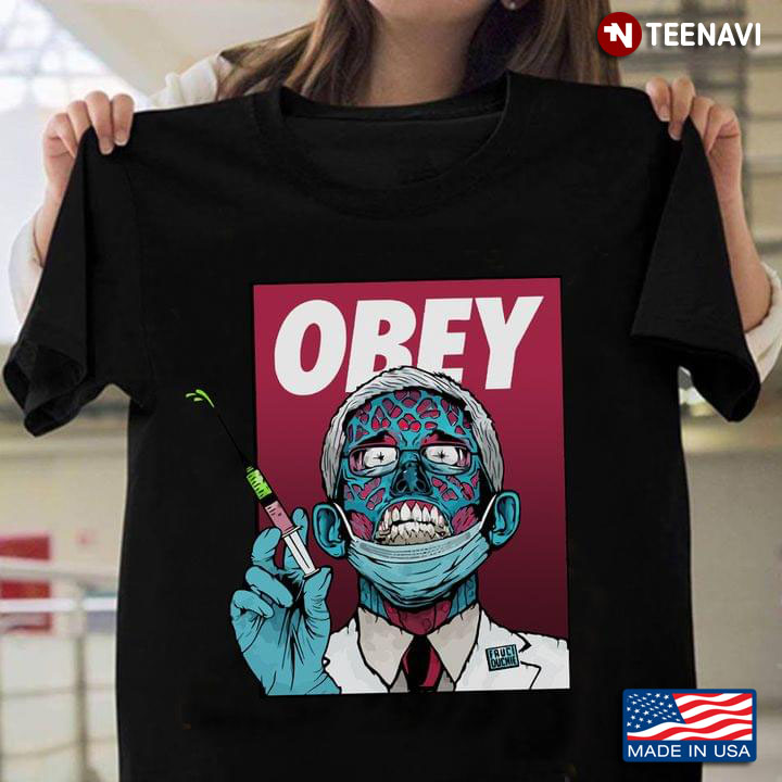 Obey Zombie Doctor Wearing Mask With Vaccine