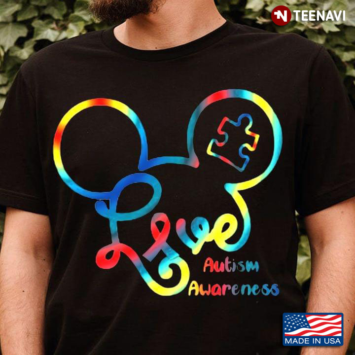Love Autism Awareness Mickey Mouse