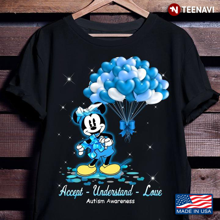 Mickey Mouse Accept Understand Love Autism Awareness