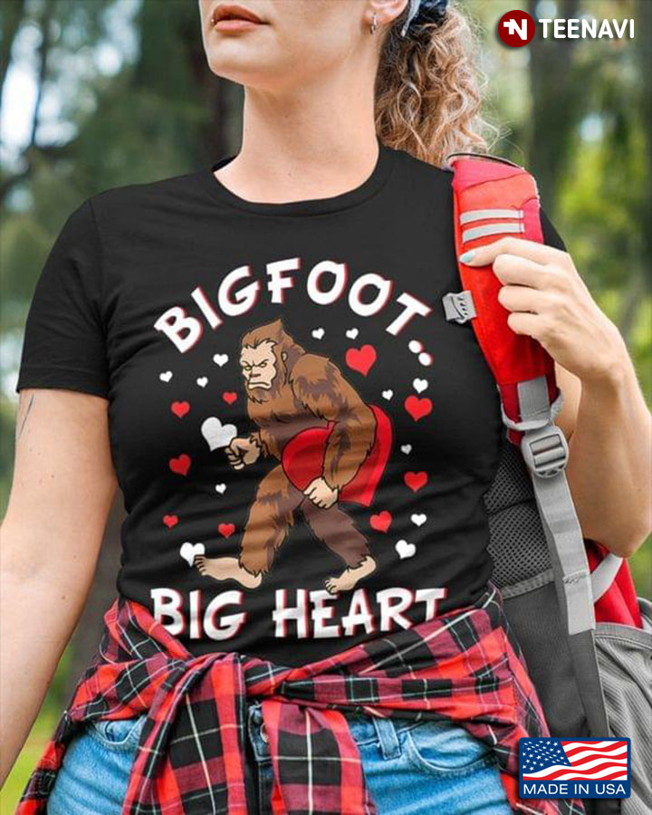 Bigfoot Big Heart Funny Design