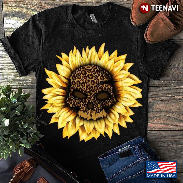 Leopard Skull Sunflower Cool Design
