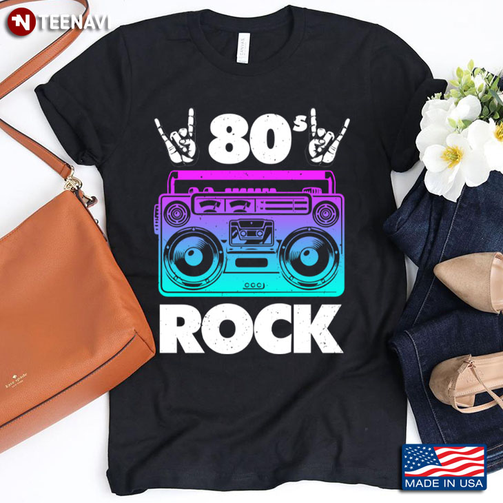 80s Rock Design for Music Lover