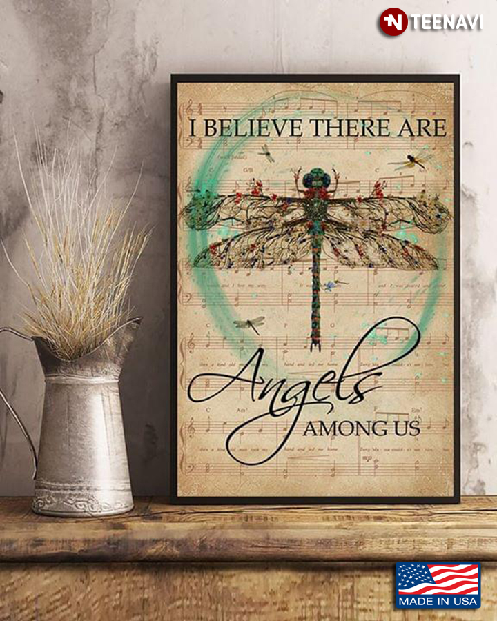 Sheet Music Theme Dragonflies I Believe There Are Angels Among Us