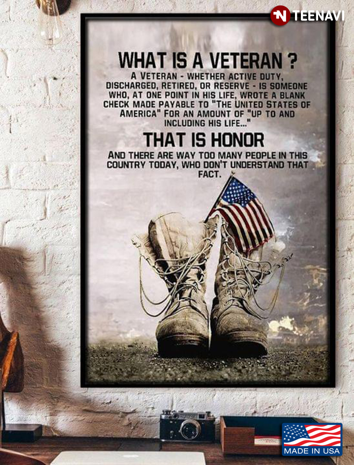 Veteran Boots & American Flag What Is A Veteran?