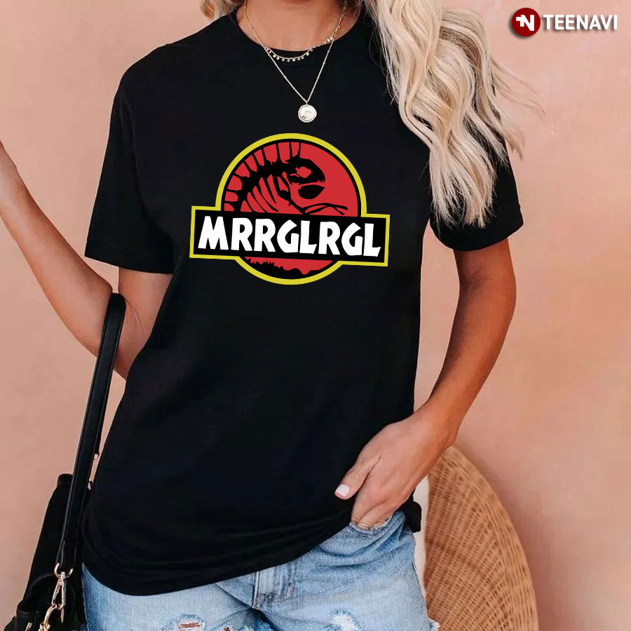 Womens Charcoal Marl Jurassic Park Logo Boyfriend T Shirt at