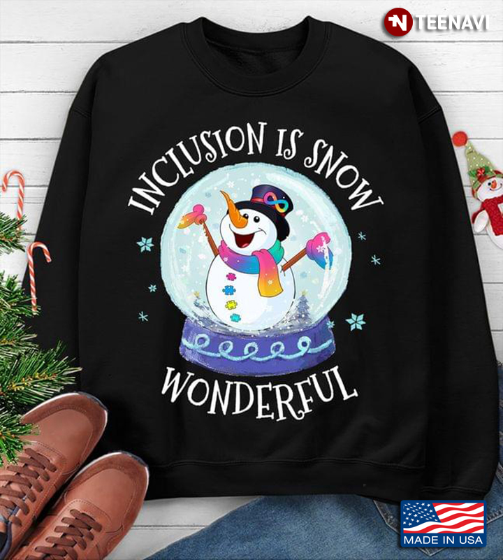 Autism Awareness Snowman Inclusion Is Snow Wonderful for Christmas