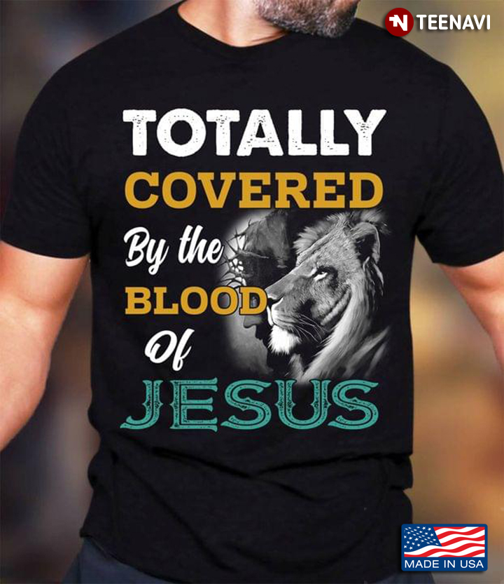 Lion Totally Covered By The Blood Of Jesus