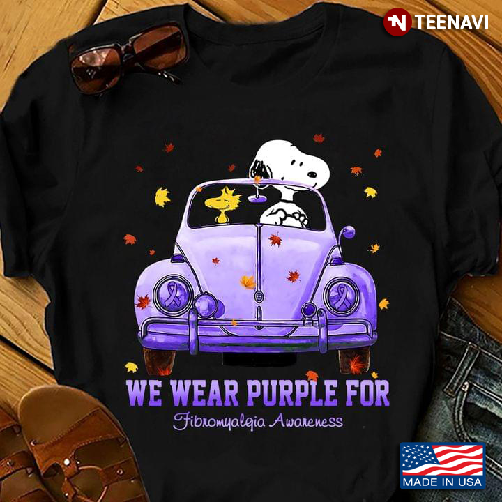 Snoopy And Woodstock We Wear Purple For Fibromyalgia Awareness