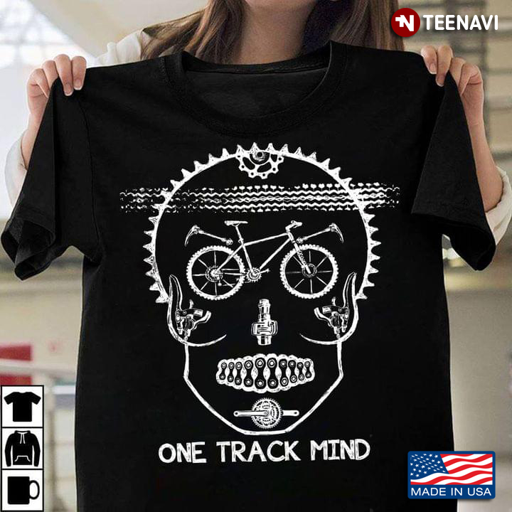 One Track Mind Skull for Cycling Lover