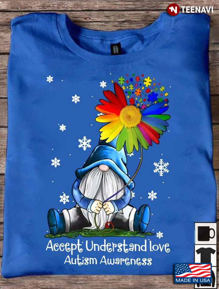 Gnome Accept Understand Love Autism Awareness