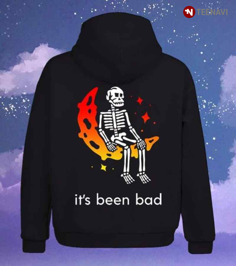It's Been Bad Skeleton Sitting On The Moon