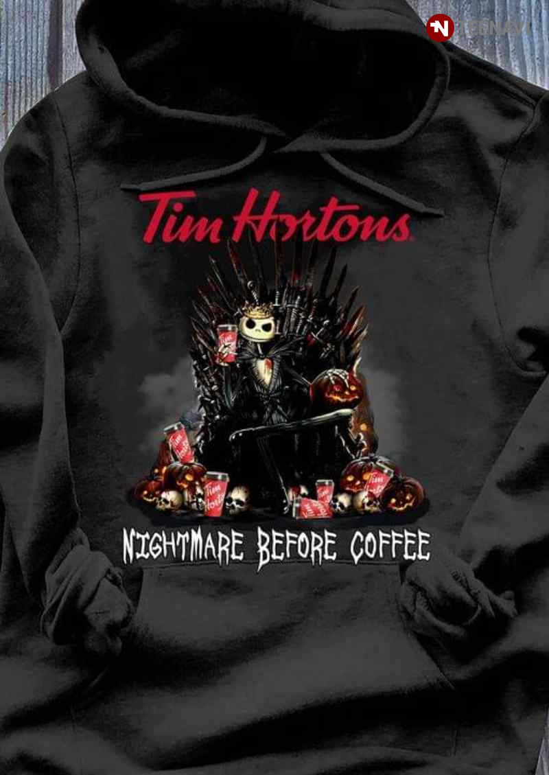 Jack Skellington Tim Hortons Nightmare Before Coffee T-Shirt