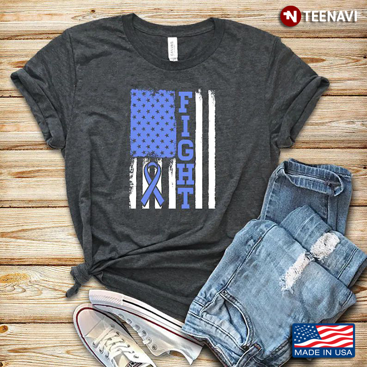Fight Esophageal Cancer Awareness American Flag