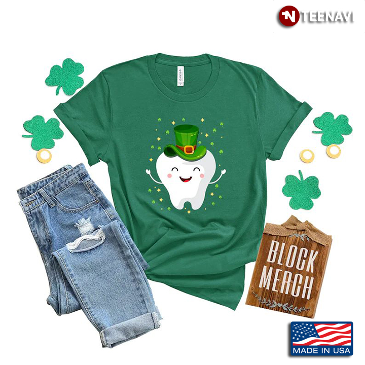 Funny Teeth With Leprechaun Hat Gift for Dentist for St Patrick's Day