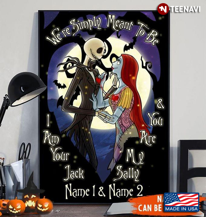 Personalized Sally & Jack Skellington We’re Simply Meant To Be
