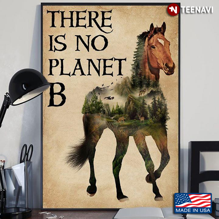 Vintage Horse And Forest Animals There Is No Planet B