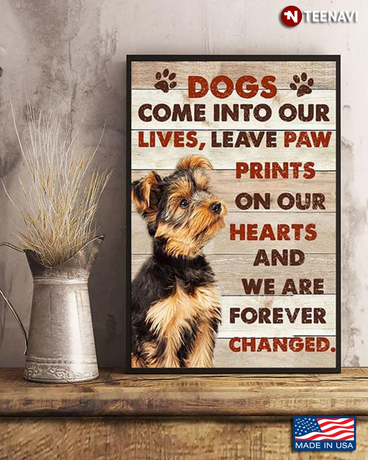 Vintage Yorkie Dogs Come Into Our Lives Leave Paw Prints On Our Hearts