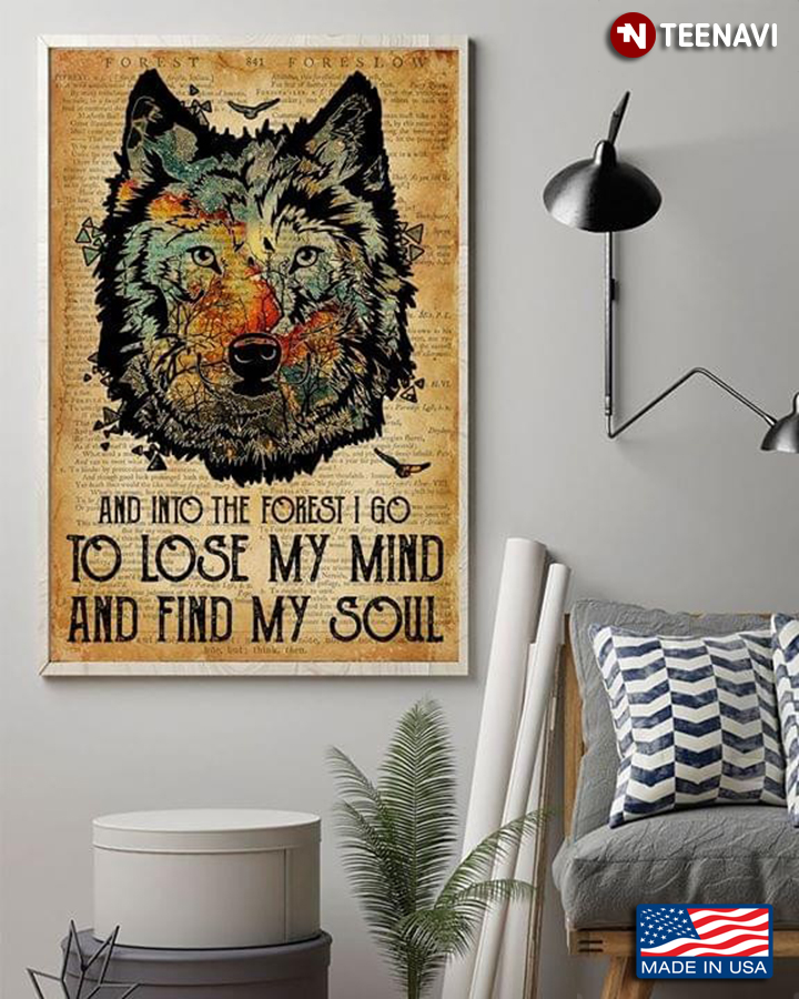 Dictionary Theme Wolf Head And Into The Forest I Go To Lose My Mind And Find My Soul
