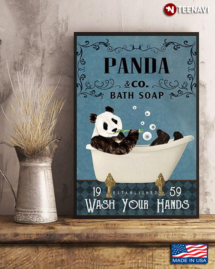 Vintage Panda & Co. Bath Soap Wash Yow Hands