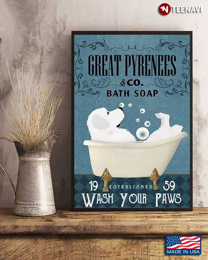 Vintage Great Pyrenees & Co. Bath Soap Wash Yow Paws