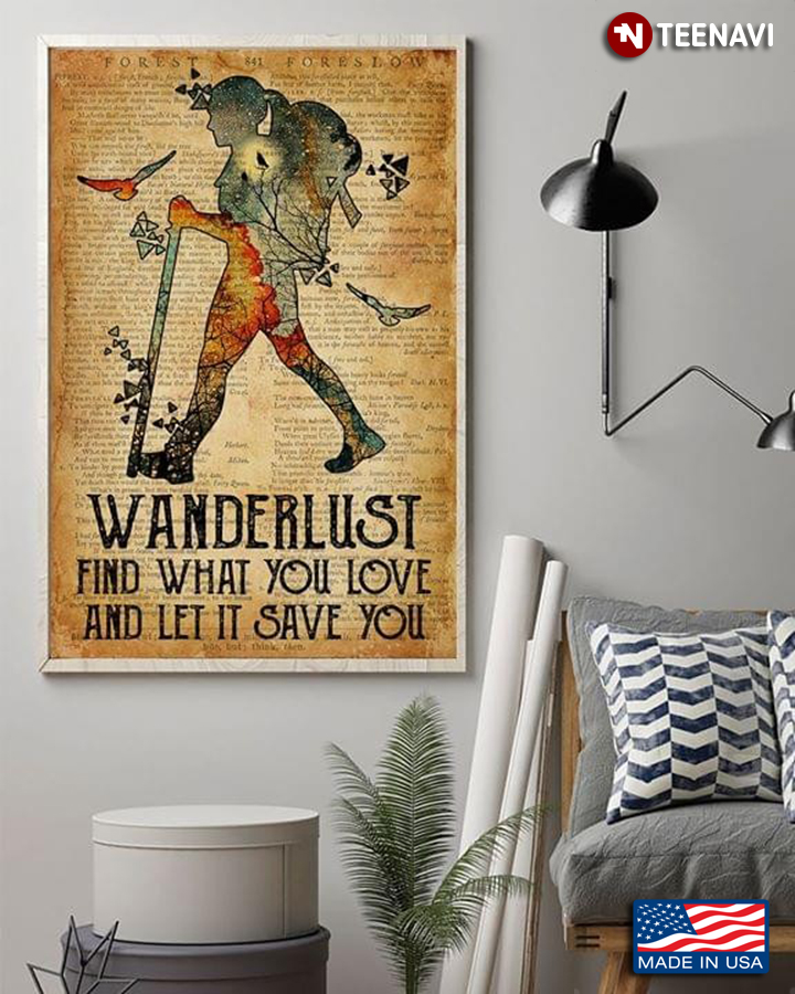 Dictionary Theme Female Hiker Wanderlust Find What You Love And Let It Save You
