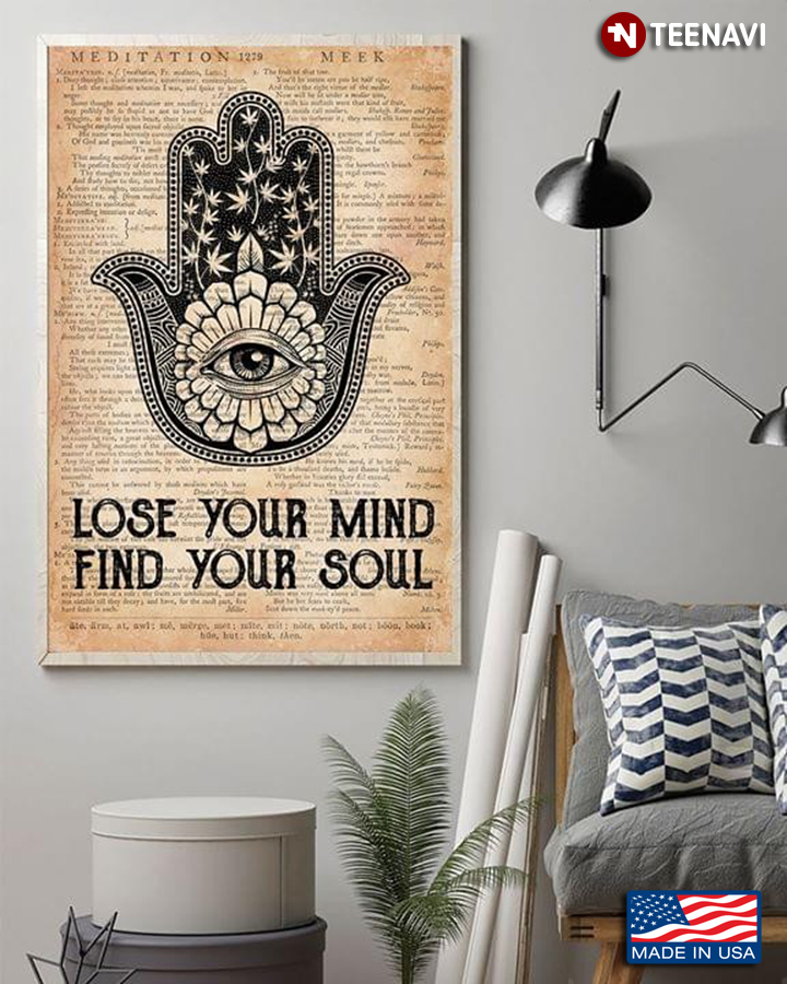 Dictionary Theme Yoga Hand Lose Your Mind Find Your Soul
