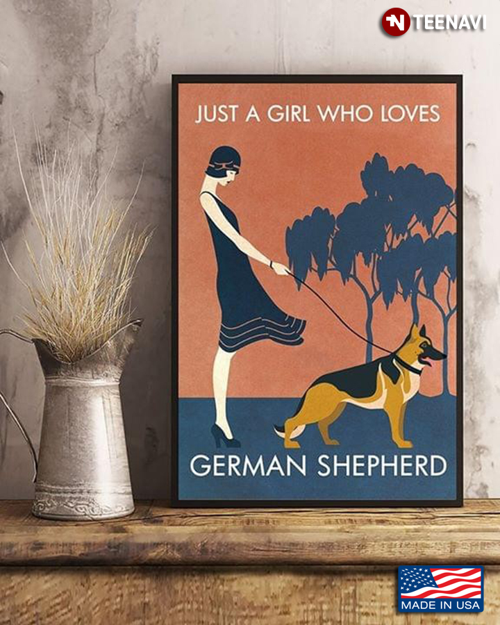 Vintage Just A Girl Who Loves German Shepherd