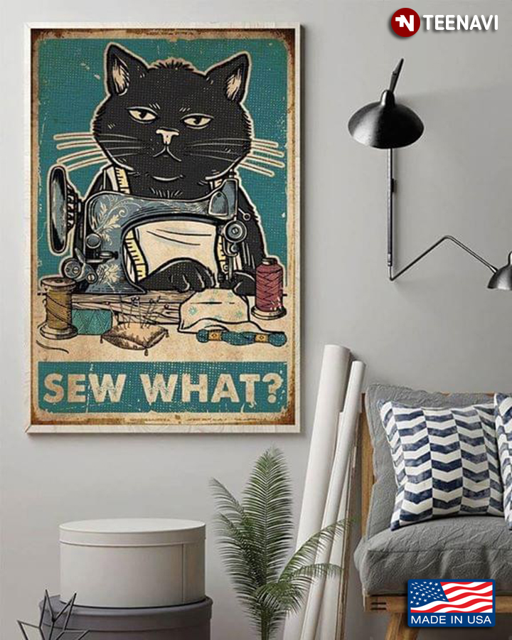 Vintage Black Cat Sewing Sew What?