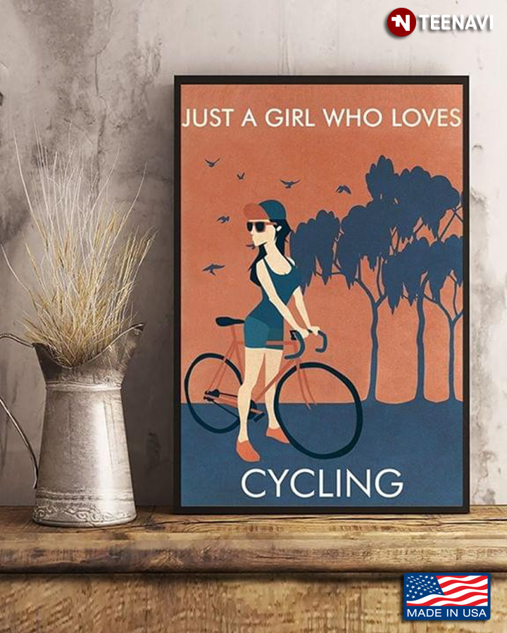 Vintage Just A Girl Who Loves Cycling