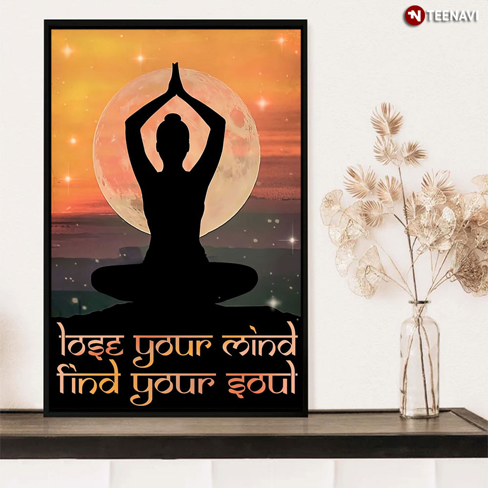 Girl Namaste Yoga Yoga Lose Your Mind Find Your Soul Paisley Meditating Goddess