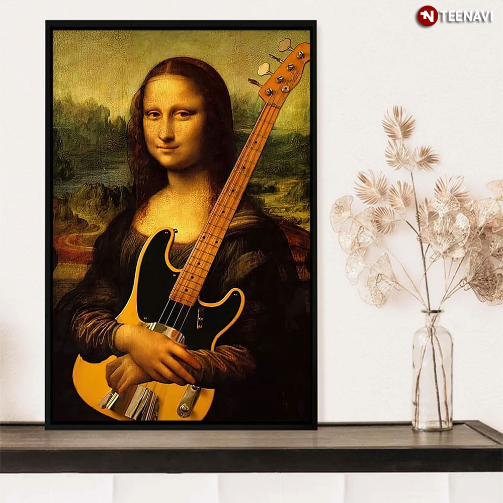 Mona Lisa With Guitar For Guitar Lovers Gift