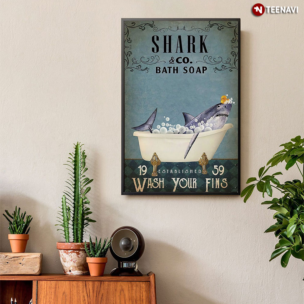 Shark Co Bath Soap Wash Your Fins Shark Bath Soap 19 Established 59 Wash Your Fins