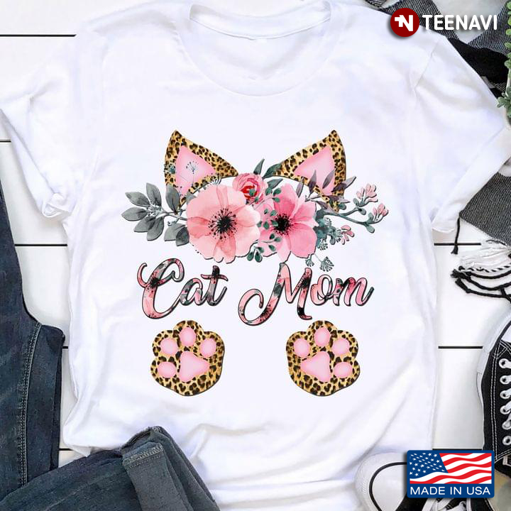 Cat Mom Cat Lover Leopard for Mother's Day