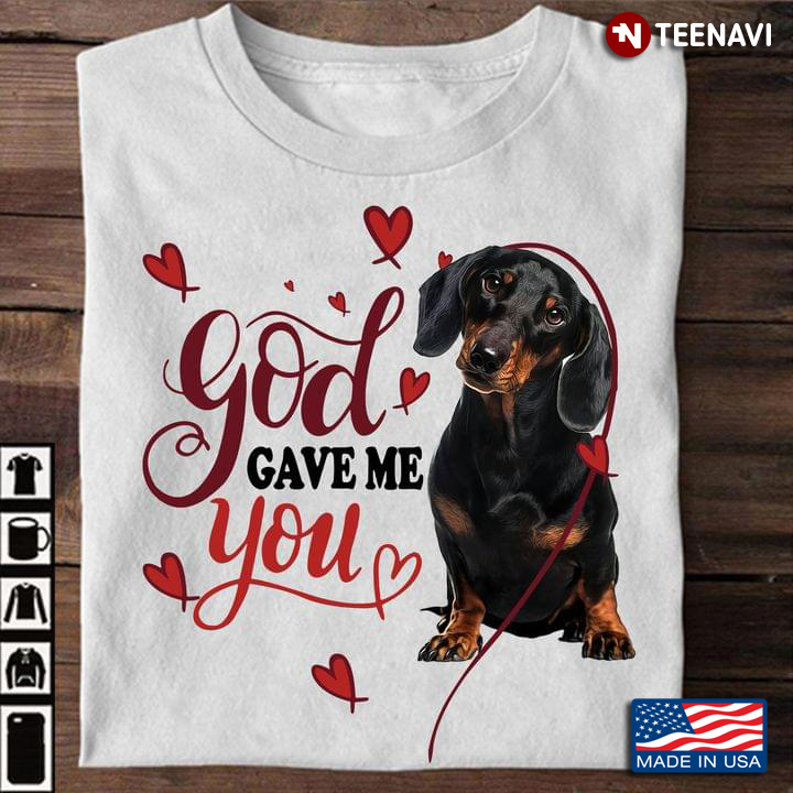 Dachshund God Gave Me You for Dog Lover