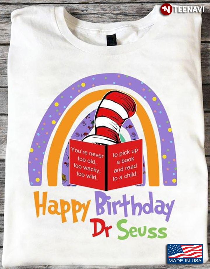 Happy Birthday Dr Seuss Rainbow