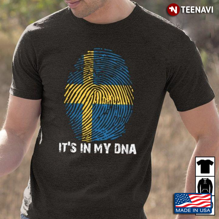 Fingerprint Sweden Flag It’s In My DNA