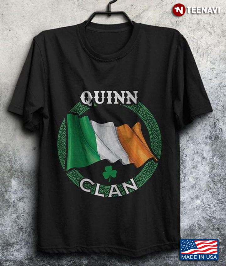 Quinn Clan Irish Flag for St Patrick's Day