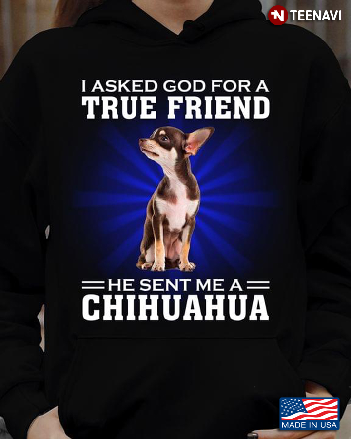 I Asked God For A True Friend He Sent Me A Chihuahua for Dog Lover