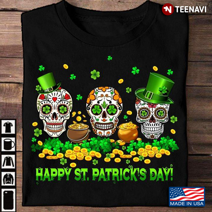 Happy St Patrick's Day Sugar Skulls