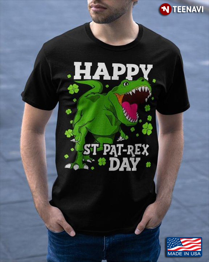 Dinosaur Happy St Pat-rex Day for St Patrick's Day