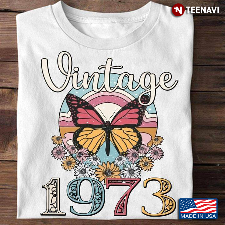 Vintage 1973 Butterfly Gift for Birthday