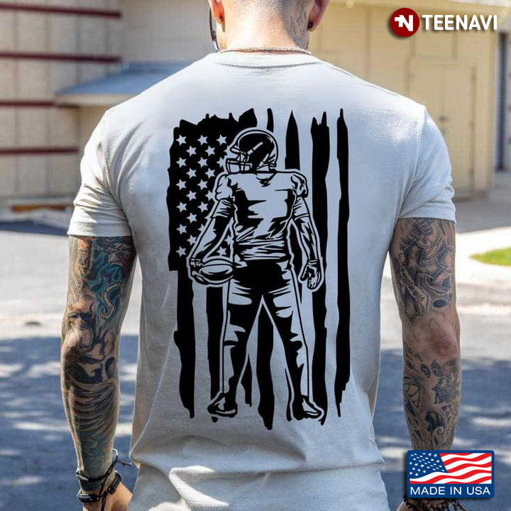 Football Player American Flag for Sports Lover