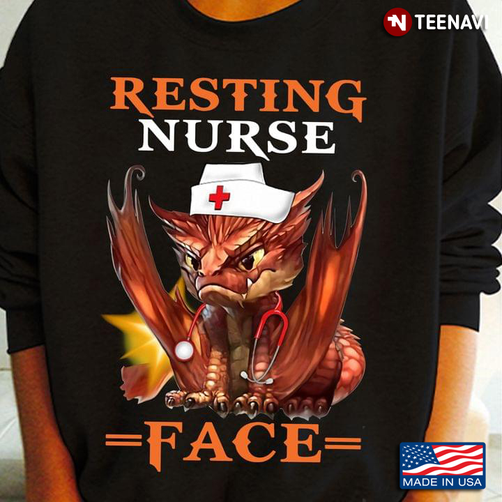 Dragon Resting Nurse Face Gift for Nurse