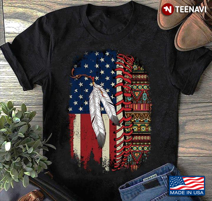 Native Blood American Flag Feathers