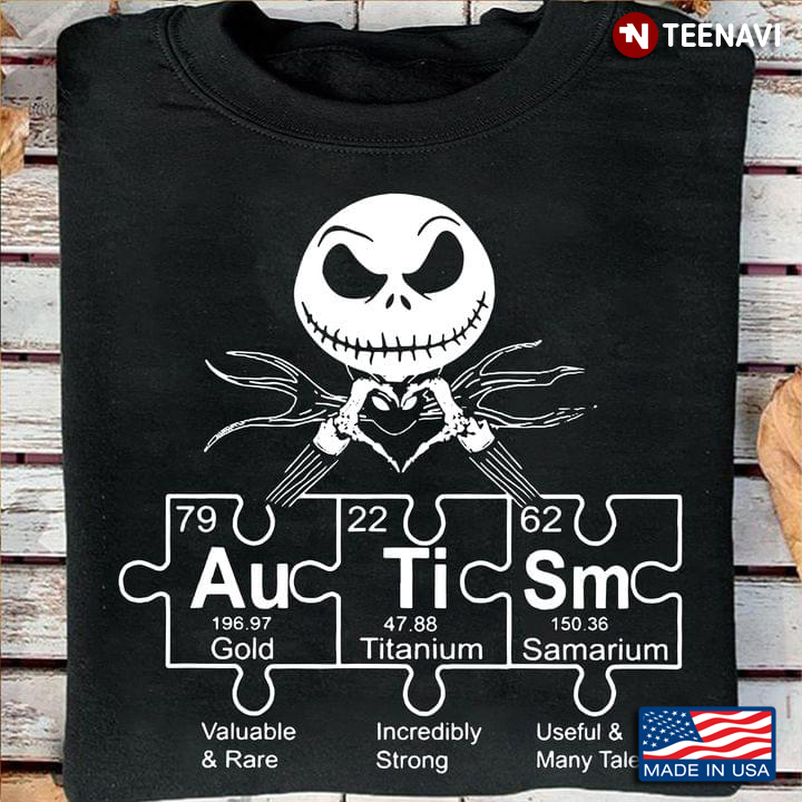 Jack Skellington Autism Chemical Elements T-Shirt