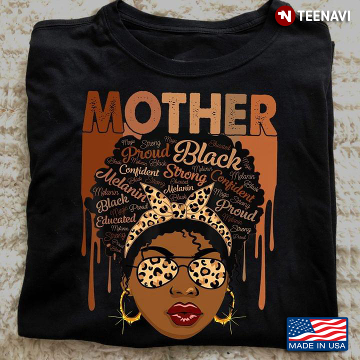 Black Woman Mother Leopard for Mother's Day